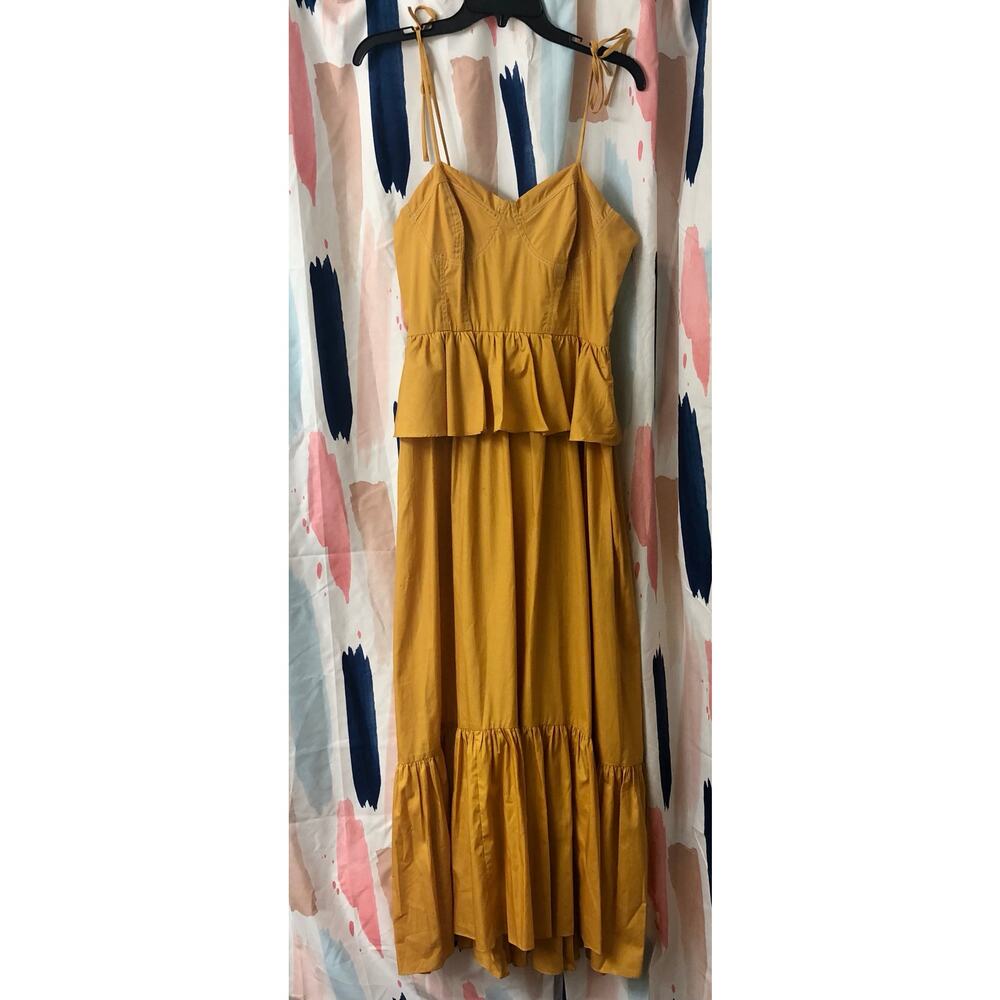 MISA Los Angeles Rosie Dress in Marigold Gold / Yellow Size Large - Picture 5 of 14